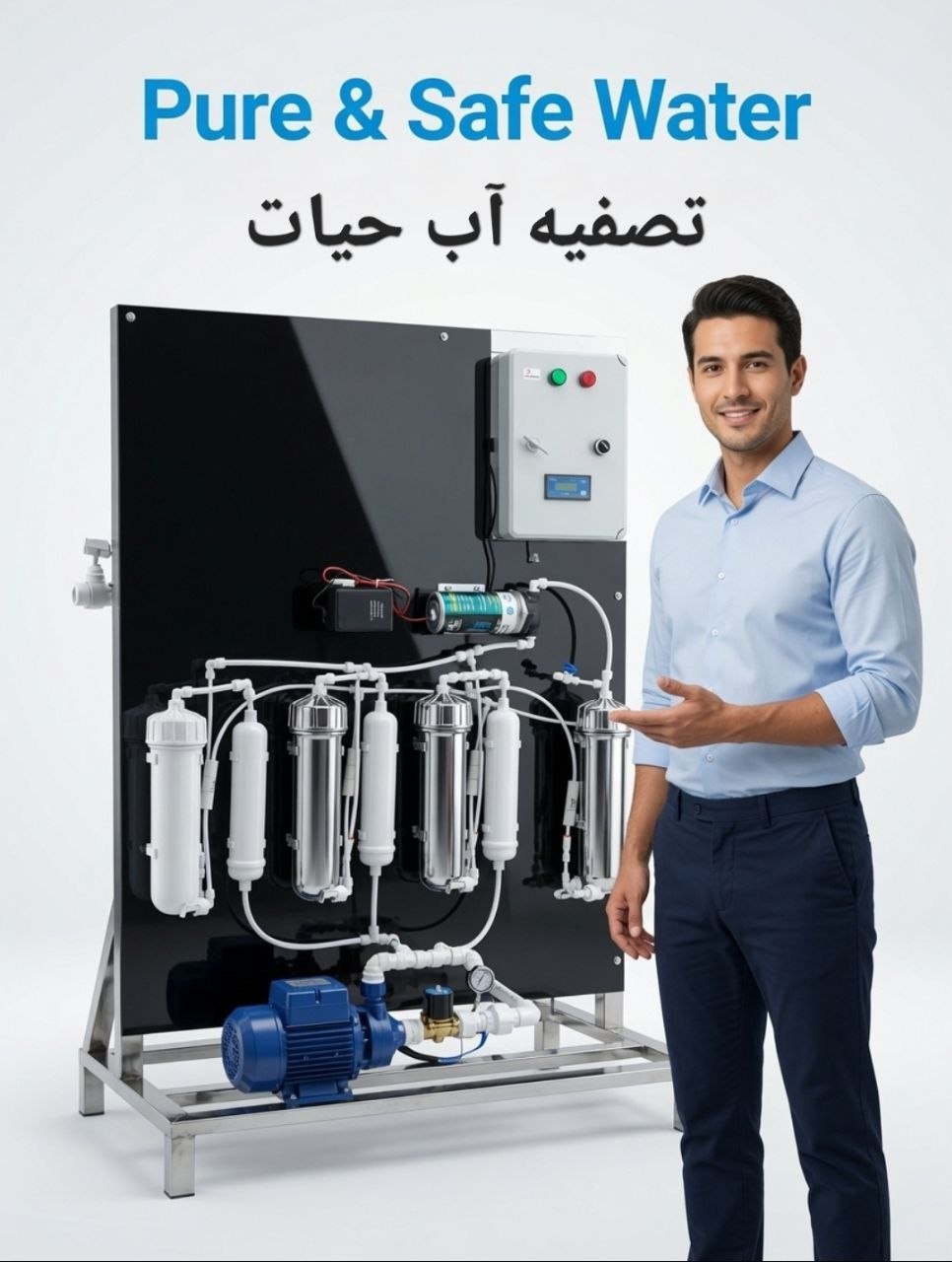 دستگاه تصفیه آب اسمز معکوس دبل 400 گالن